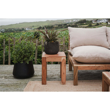 Anbarasi Acacia Slatted Garden Side Table - Natural