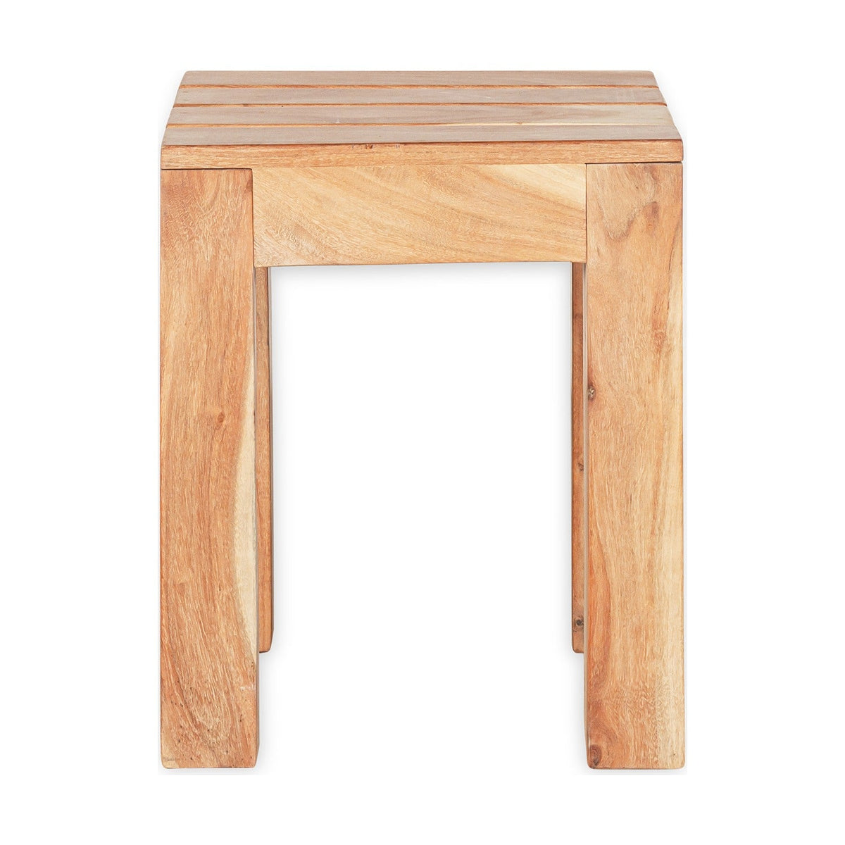 Anbarasi Acacia Slatted Garden Side Table - Natural