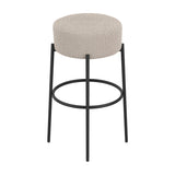 Anais Bar Stool - Buff with Black