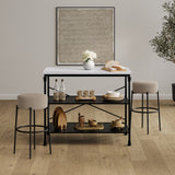 Anais Bar Stool - Buff with Black