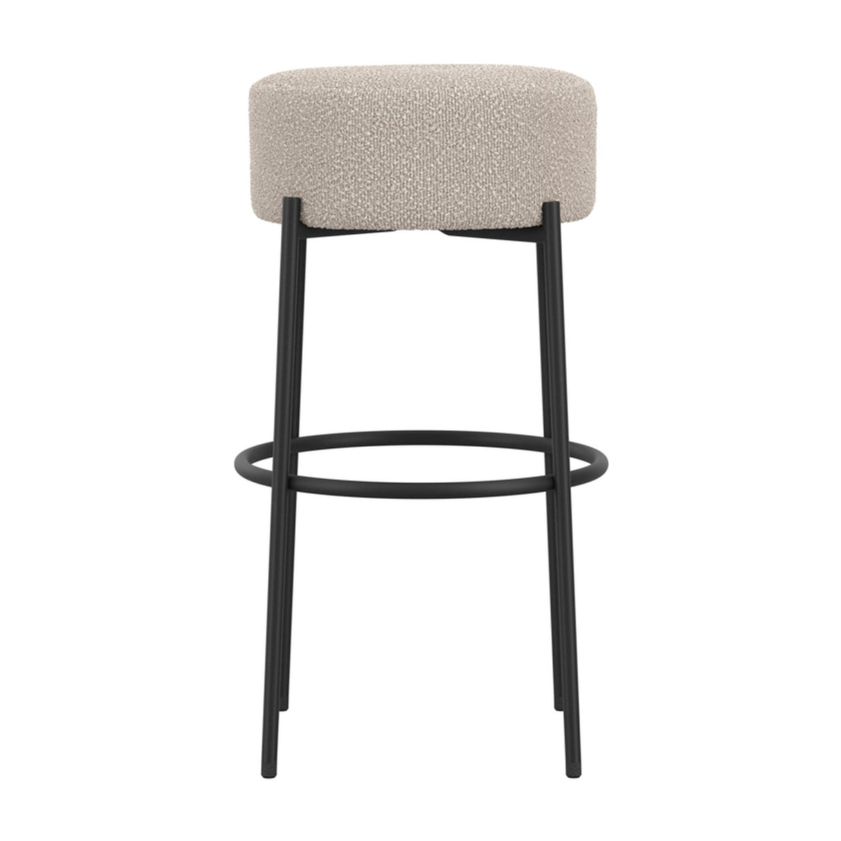 Anais Bar Stool - Buff with Black