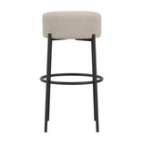 Anais Bar Stool - Buff with Black