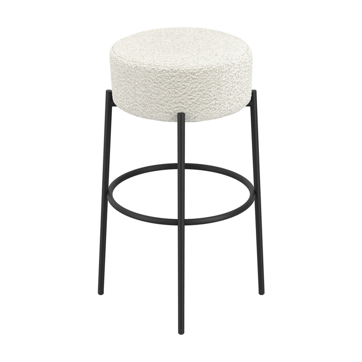 Anais Bar Stool - Ivory with Black