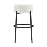 Anais Bar Stool - Ivory with Black