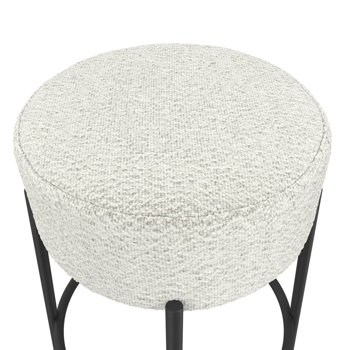 Anais Bar Stool - Ivory with Black