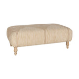 Aranya Upholstered Ottoman - Natural