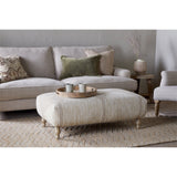 Aranya Upholstered Ottoman - Natural