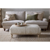 Aranya Upholstered Ottoman - Natural