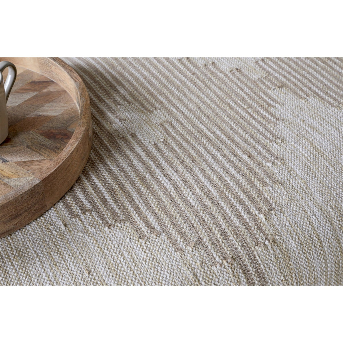 Aranya Upholstered Ottoman - Natural