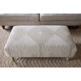 Aranya Upholstered Ottoman - Natural