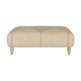 Aranya Upholstered Ottoman - Natural