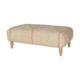 Aranya Upholstered Ottoman - Natural
