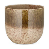 Almeida Medium Reactive Glaze Planter - Olive & Natural