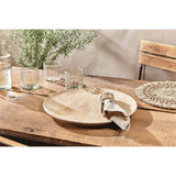Artisan Large Mango Wood Serving Platter - Natural