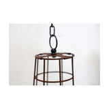Abari Small Caged Hanging Planter - Aged Zinc