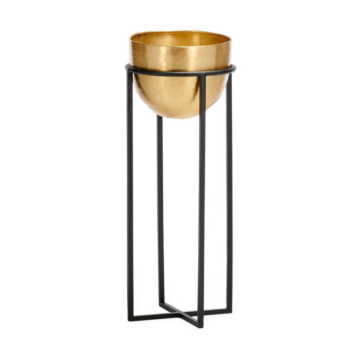 Atsu Small Brass Plant Stand - Antique Brass