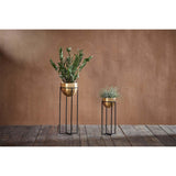 Atsu Small Brass Plant Stand - Antique Brass