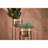 Atsu Small Brass Plant Stand - Antique Brass