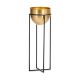 Atsu Large Brass Plant Stand - Antique Brass