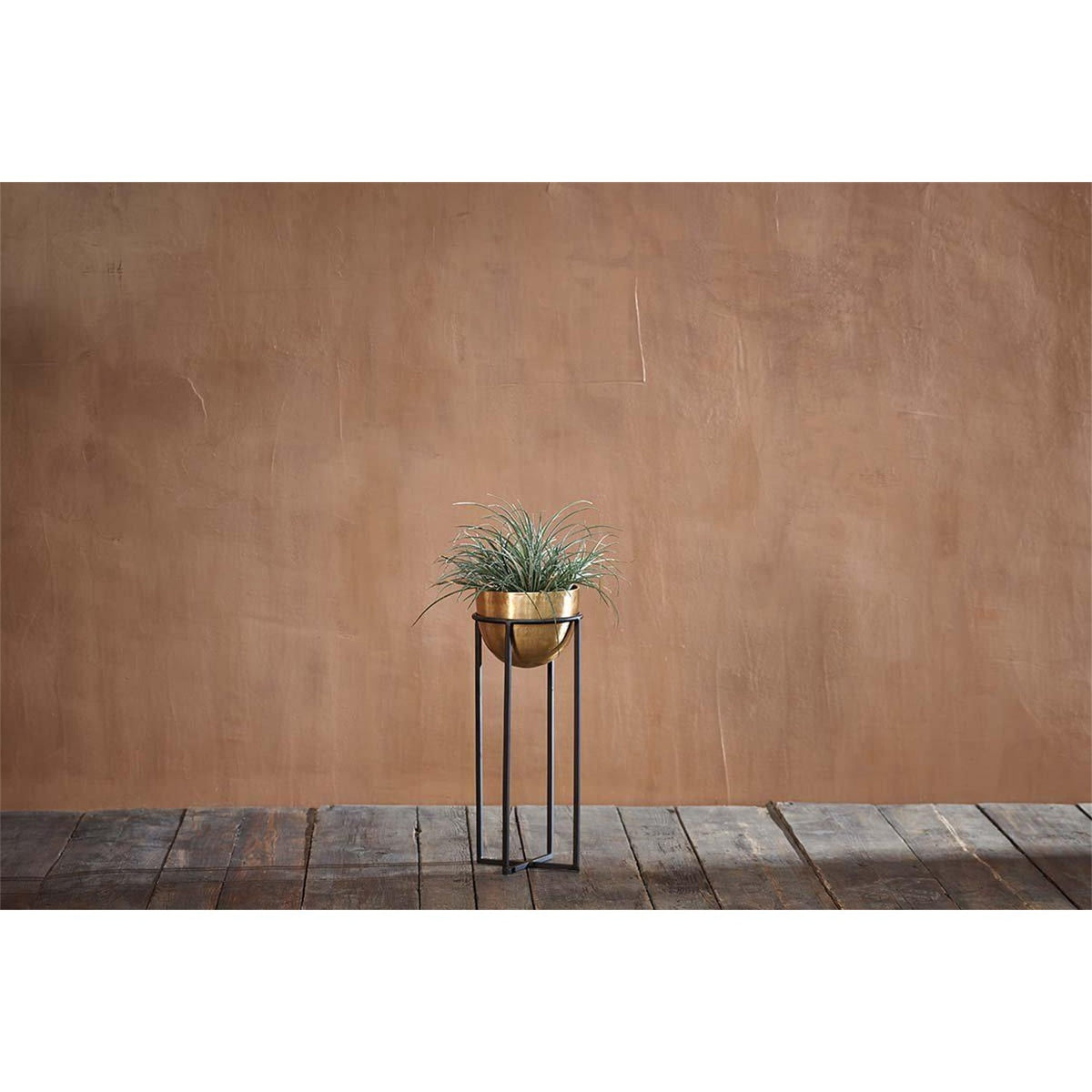 Atsu Large Brass Plant Stand - Antique Brass
