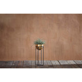Atsu Large Brass Plant Stand - Antique Brass