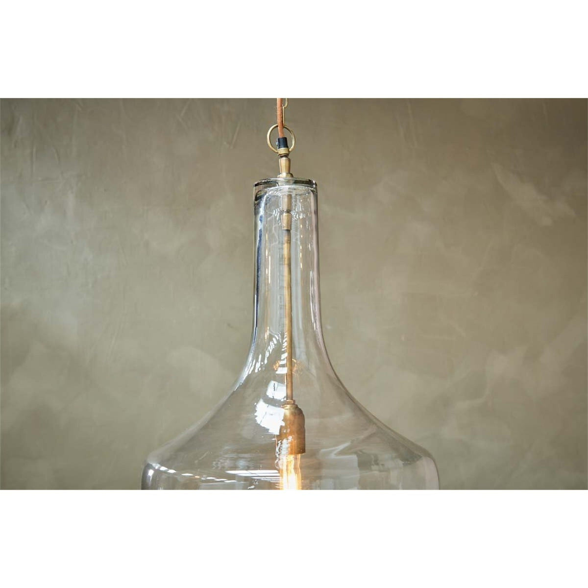 Agatarla Large Recycled Glass Pendant Light - Clear