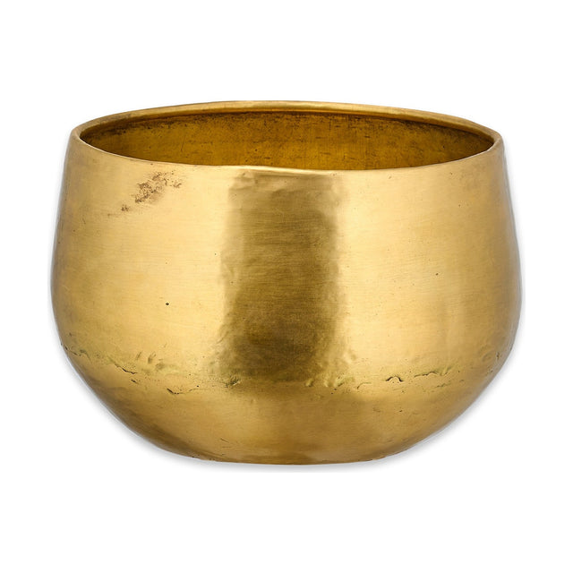 Atsu Medium Brass Planter - Antique Brass