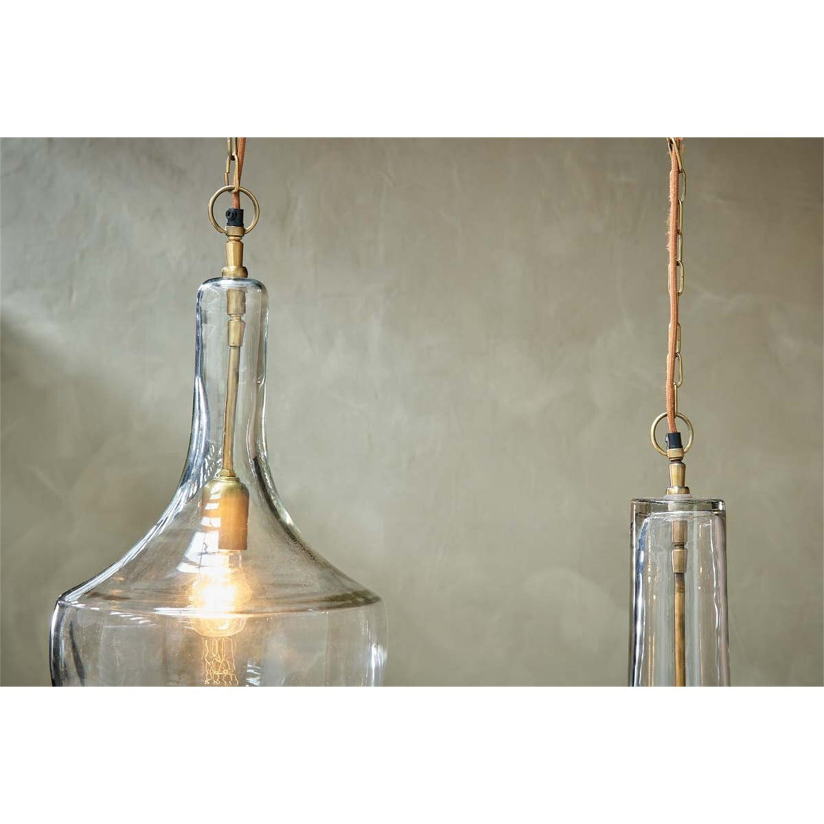 Agatarla Small Recycled Glass Pendant Light - Clear