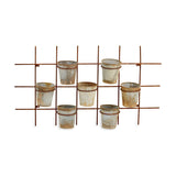 Abari Wall Mounted Hanging Planter - Aged Zinc