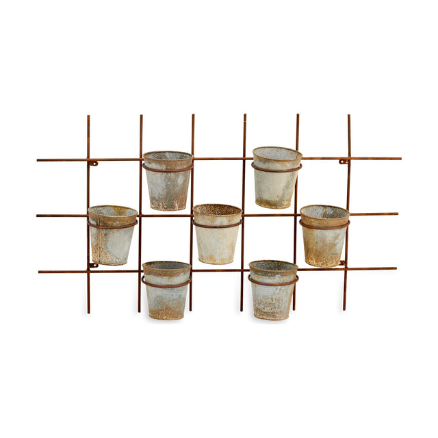 Abari Wall Mounted Hanging Planter - Aged Zinc