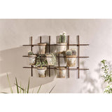 Abari Wall Mounted Hanging Planter - Aged Zinc