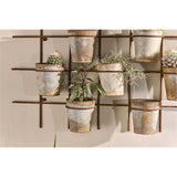 Abari Wall Mounted Hanging Planter - Aged Zinc