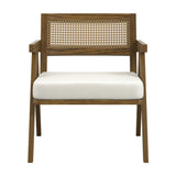 Arizona Accent Chair - Ecru with Smoked