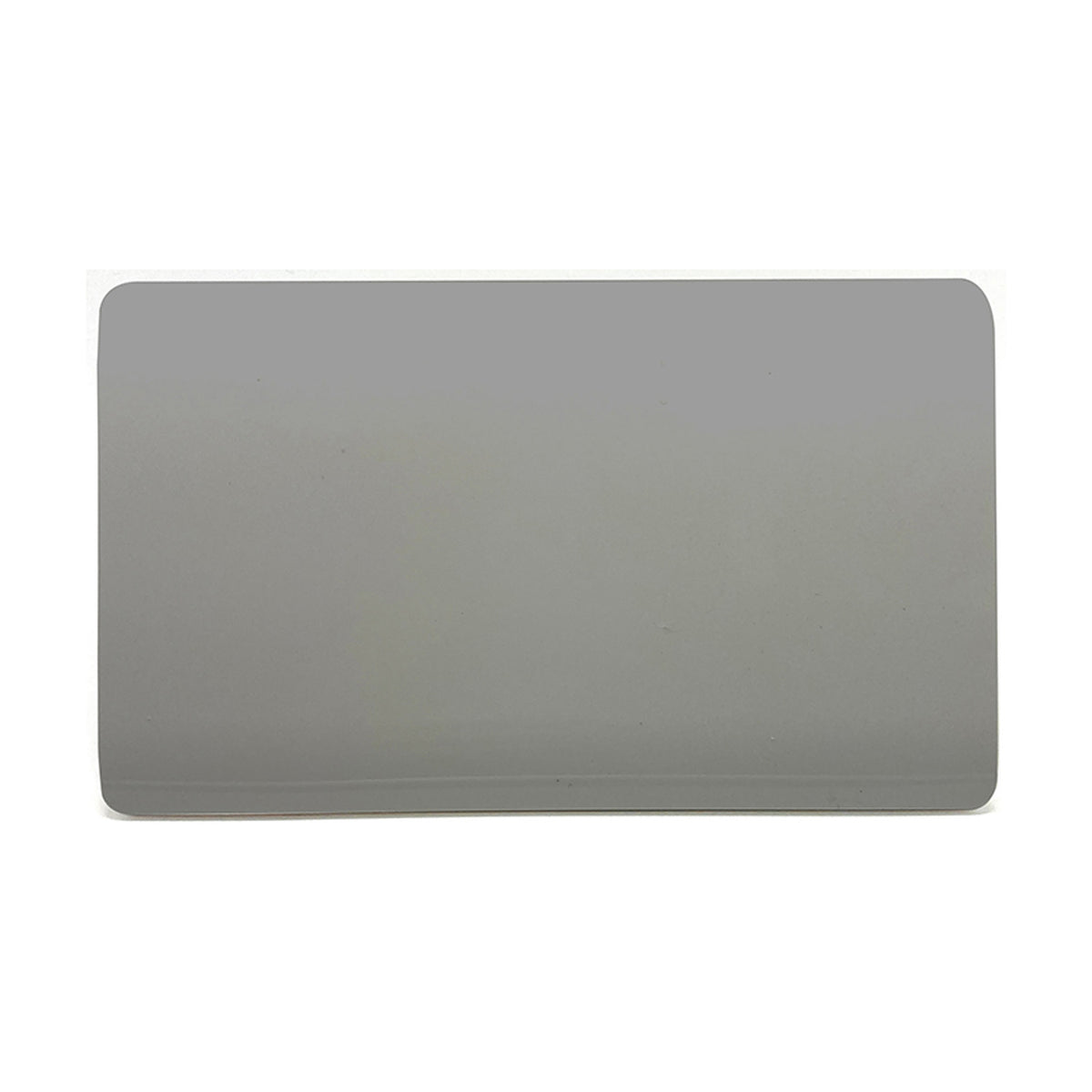 Double Blanking Plate in light grey, a two gang screwless polycarbonate cover with a flat, seamless face, shown on a plain white background.