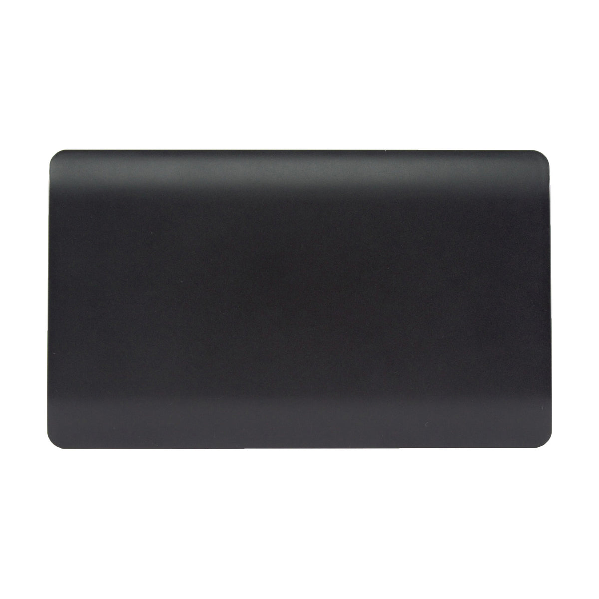 Double Blanking Plate in matt black, screwless double-gang design with a flat, unbroken face, shown on a plain white background.