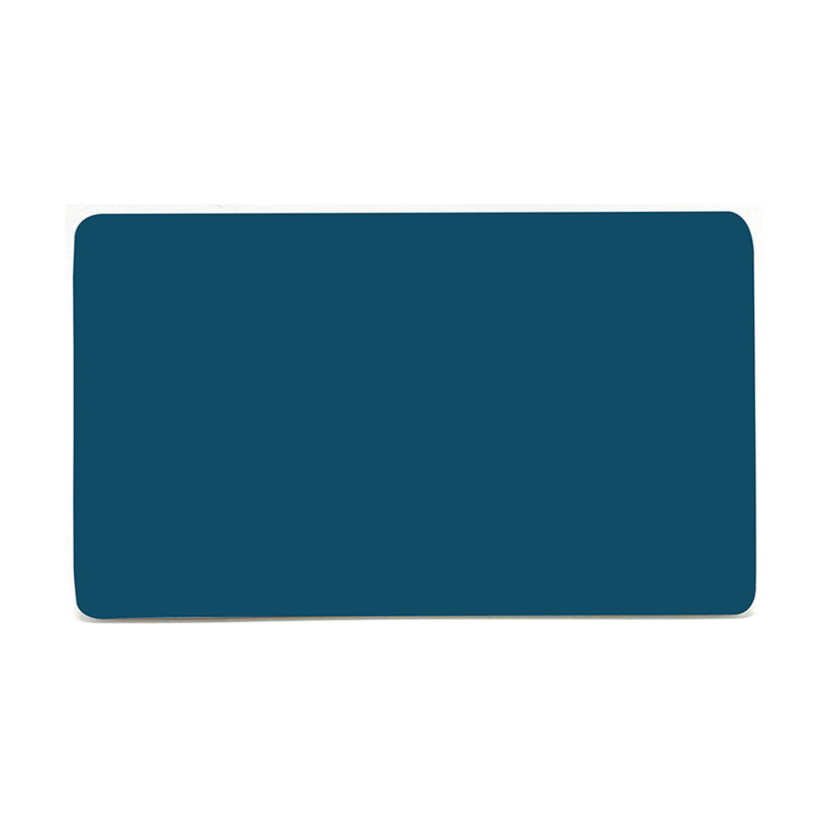 Double Blanking Plate in midnight blue, a screwless rectangular polycarbonate cover with rounded corners and no visible fixings, shown on a plain white background.