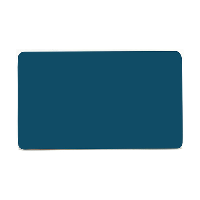 Double Blanking Plate in midnight blue, a screwless rectangular polycarbonate cover with rounded corners and no visible fixings, shown on a plain white background.