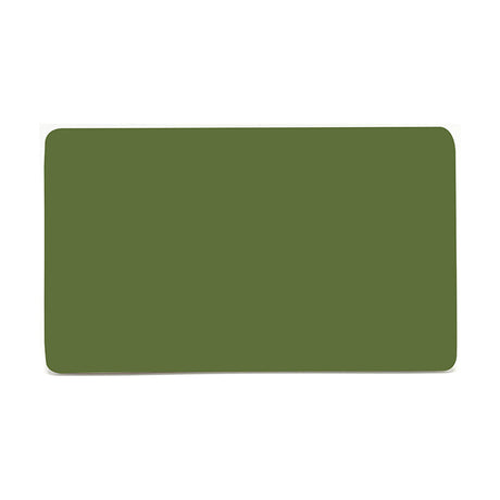 Double Blanking Plate in moss green, a rectangular 2-gang screwless polycarbonate cover with rounded corners, shown on a plain white background.