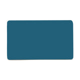 Double Blanking Plate in ocean blue, a two gang screwless cover plate with a smooth unbroken panel and shallow profile, shown on a plain white background.