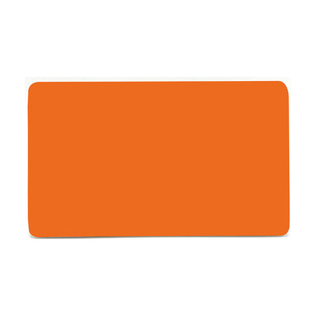 Double Blanking Plate in orange, a screwless two-gang blank plate with rounded corners and no rockers or markings, shown on a plain white background.