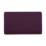 Double Blanking Plate in plum, a screwless double-gang polycarbonate plate with a plain, unbroken flat face, shown on a white background.