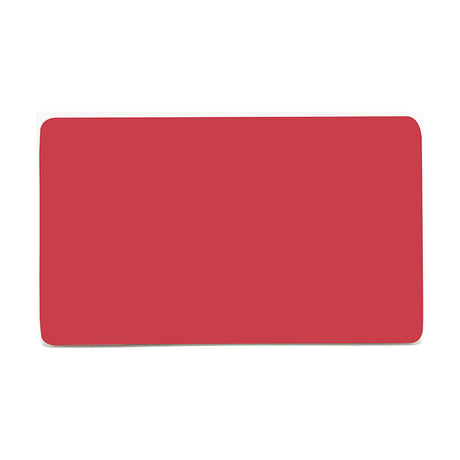 Double Blanking Plate in Strawberry red, a two gang screwless polycarbonate wall plate with a plain unbroken face, shown on a white background.