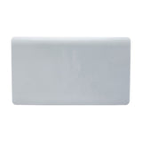 Double Blanking Plate in platinum silver, a screwless two-gang cover plate with a smooth, unbroken rectangular front and soft metallic sheen, shown on a plain white background.