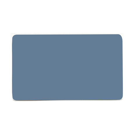Double Blanking Plate in sky blue, a rectangular screwless polycarbonate plate with rounded corners and a flat, unbroken 2-gang face, shown on a plain white background.