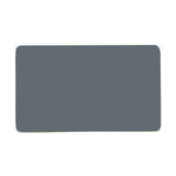 Double Blanking Plate in warm grey with a flat screwless front and rounded corners, shown on a plain white background.