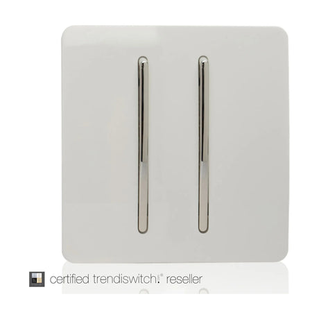 2 Gang Doorbell in ice white, shown upright on a plain white background.