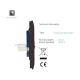 2 Gang Ethernet Socket - Dark Brown