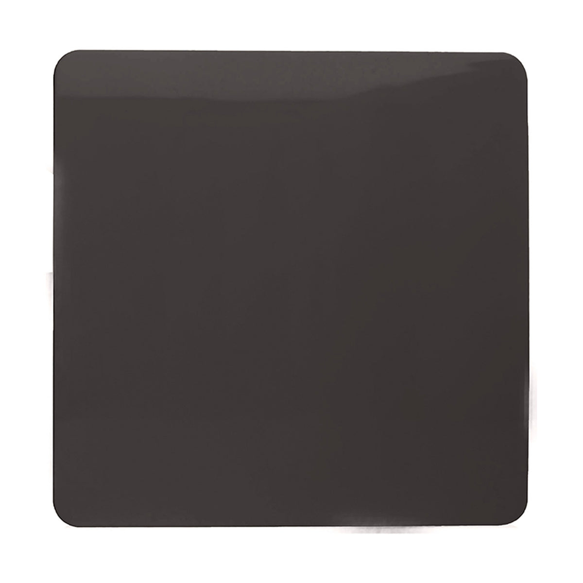 Single Blanking Plate in dark brown, square 88mm screwless front, ABS material with a smooth unbroken finish, shown on a plain white background.