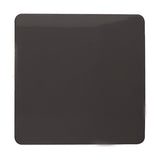 Single Blanking Plate in dark brown, square 88mm screwless front, ABS material with a smooth unbroken finish, shown on a plain white background.