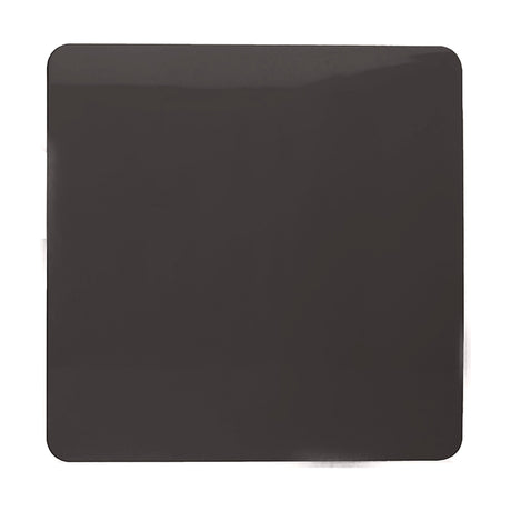 Single Blanking Plate in dark brown, square 88mm screwless front, ABS material with a smooth unbroken finish, shown on a plain white background.